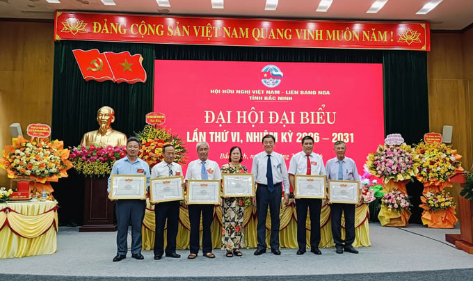 Trao tặng Bằng khen của Hội Hữu nghị Việt - Nga (Trung ương)