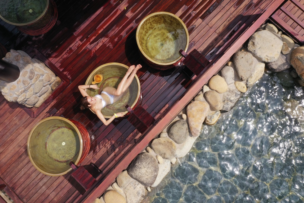 Yoko Onsen Quang Hanh sở hữu nhiều loại hình bể tắm phong phú