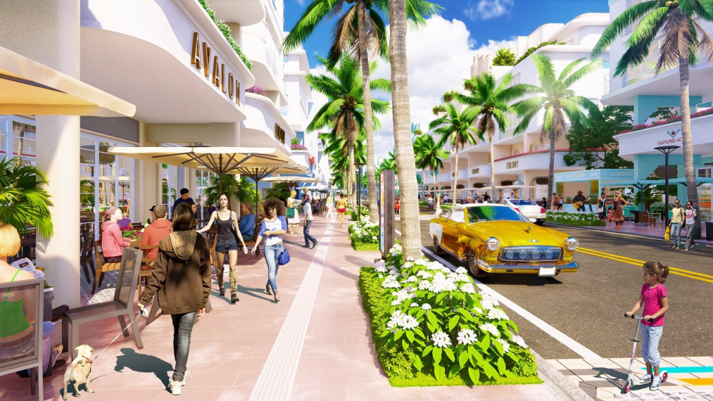 Chất sống Miami sắp được tái hiện tại khu đô thị Sun Riverside Village Sầm Sơn. Ảnh phối cảnh minh họa.