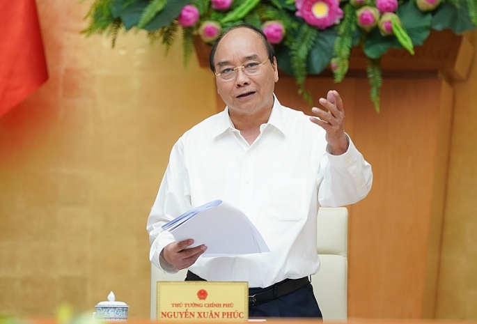Thủ tướng Nguyễn Xuân Phúc phát biểu tại buổi làm việc với Đắk Nông. Ảnh: VGP
