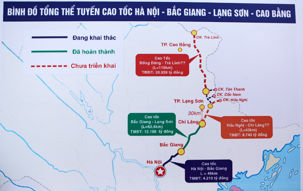 Đường cao tốc Bắc Giang - Lạng Sơn trong mối liên kết với các đường cao tốc Đồng Đăng - Trà Lĩnh (Cao Bằng) trong tương lai