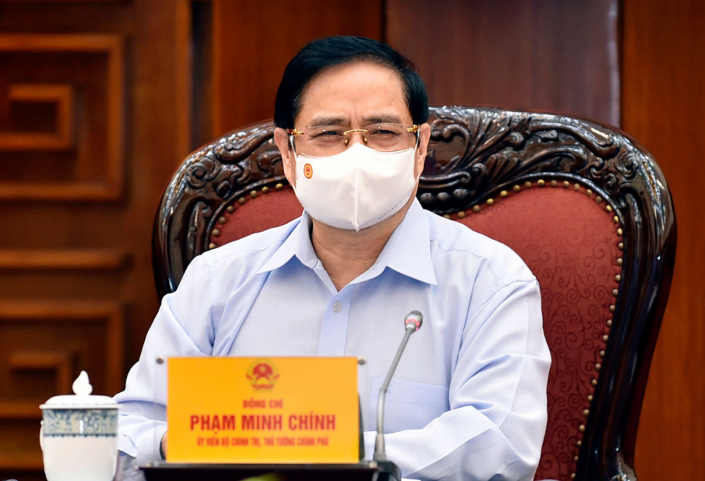 Thủ tướng Chính phủ Phạm Minh Chính phát biểu tại cuộc họp - Ảnh: VGP/Nhật Bắc
