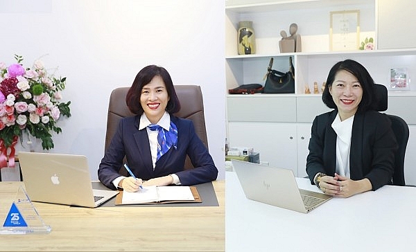 Bà Hoàng Thu Trang và bà Nguyễn Thị Thùy Dương – Hai tân Phó tổng giám đốc NCB
