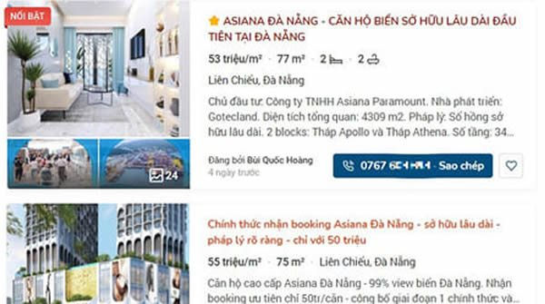 Thông tin rao bán căn hộ Asiana khi chủ điều kiện kinh doanh