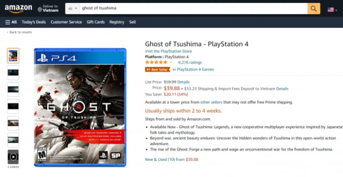 Bìa đĩa mới của Ghost of Tsushima đã không còn dòng chữ “Only on PlayStation”