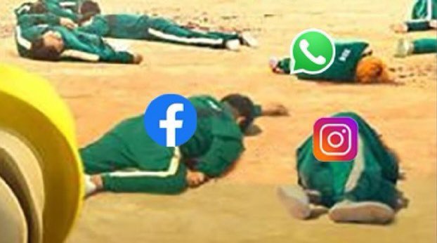 Facebook, Instagram, Whatsapp bị tiêu diệt (Ảnh chế theo bộ phim đang hot Squidgame)