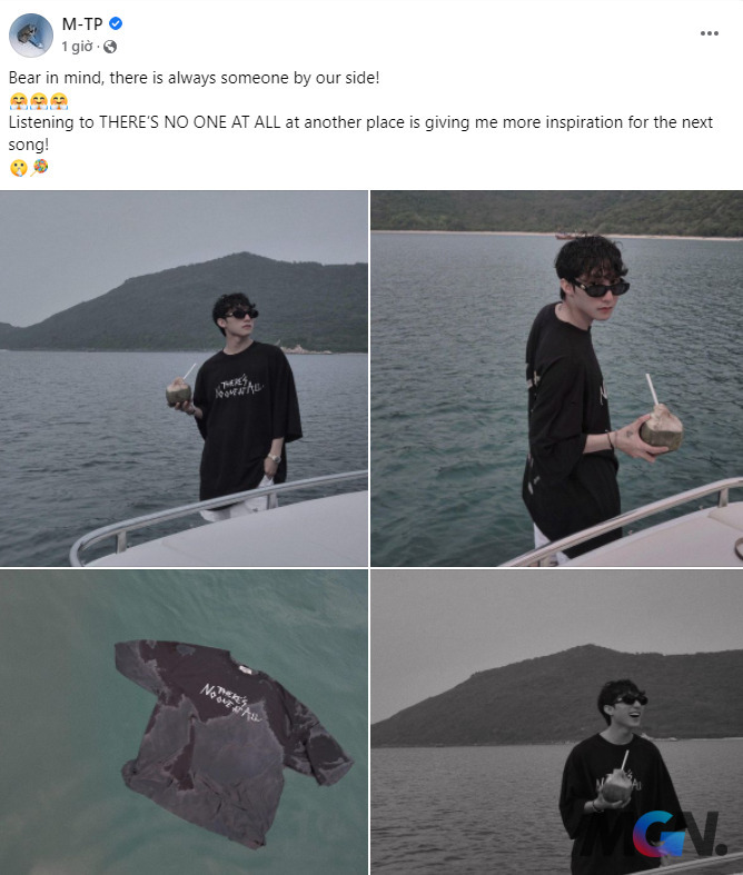 Sơn Tùng ném chiếc áo có in dòng chữ There’s No One At All xuống biển nhưng bị netizen chỉ trích dữ dội 3