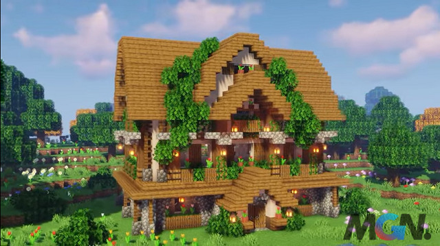 Minecraft Top 10 bản thiết kế nhà kiểu nông thôn-9