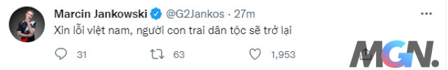 Jankos xin lỗi 500 'anh em' Việt Nam
