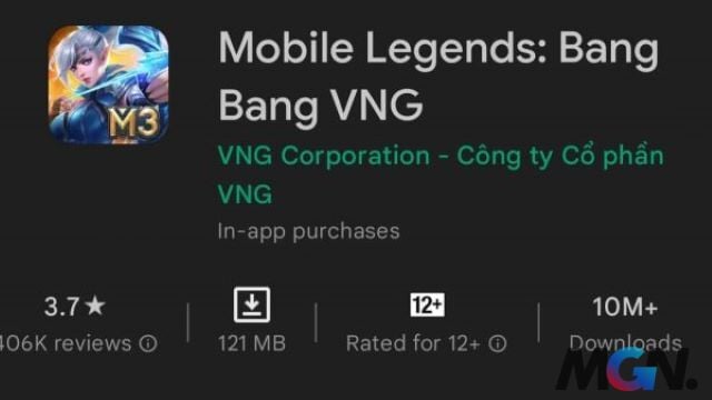 Trên Google Play, tựa game được VNG phát hành này chỉ được dán nhãn 12+.