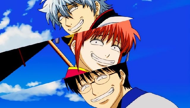 Ba nhân vật Gintoki, Shinpachi và Kagura của Gintama