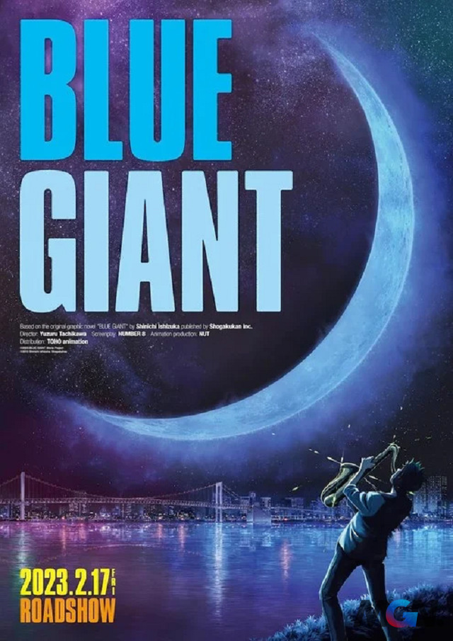 Blue Giant sẽ được khởi chiếu tại Nhật Bản vào ngày 17 tháng 2 năm 2023