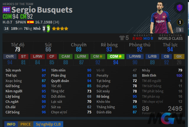 Busquets FIFA Online 4
