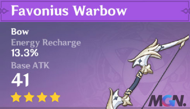 Favonius Warbow sẽ là cây cung tốt nhất cho Gorou đối với game thủ F2P