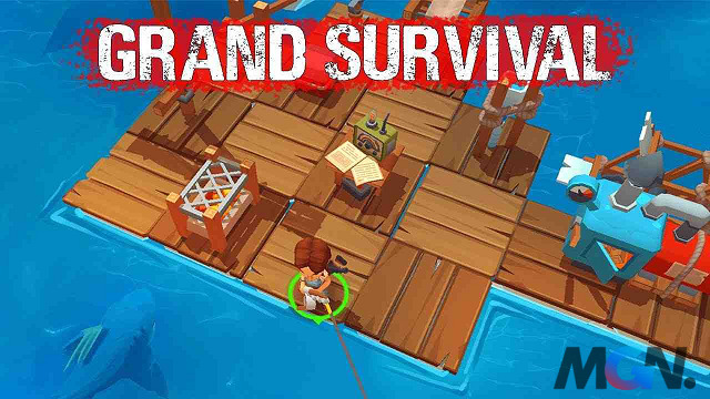 Grand Survival Raft Adventure là tựa game sinh tồn khá nhẹ nhàng đến từ nhà Becube Co Ltd