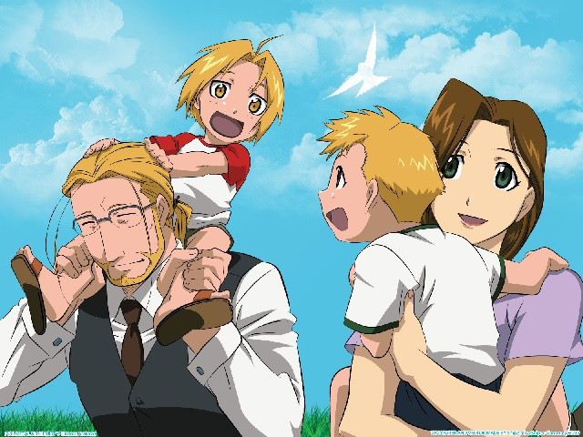 Gia đình Elric trong anime Fullmetal Alchemist  