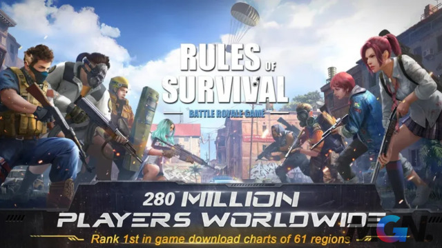 Giao diện của tựa game sinh tồn Rules of Survival 