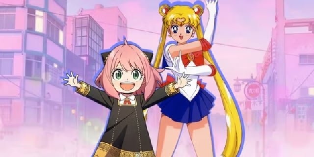 Hai nhân vật Usagi của Sailor Moon và Anya của Spy x Family