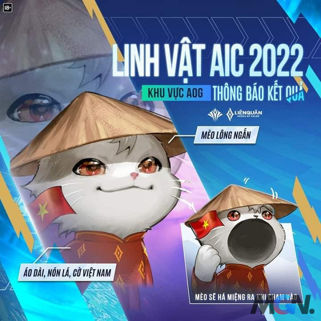 Mèo linh vật AIC 2022 khu vực Việt Nam