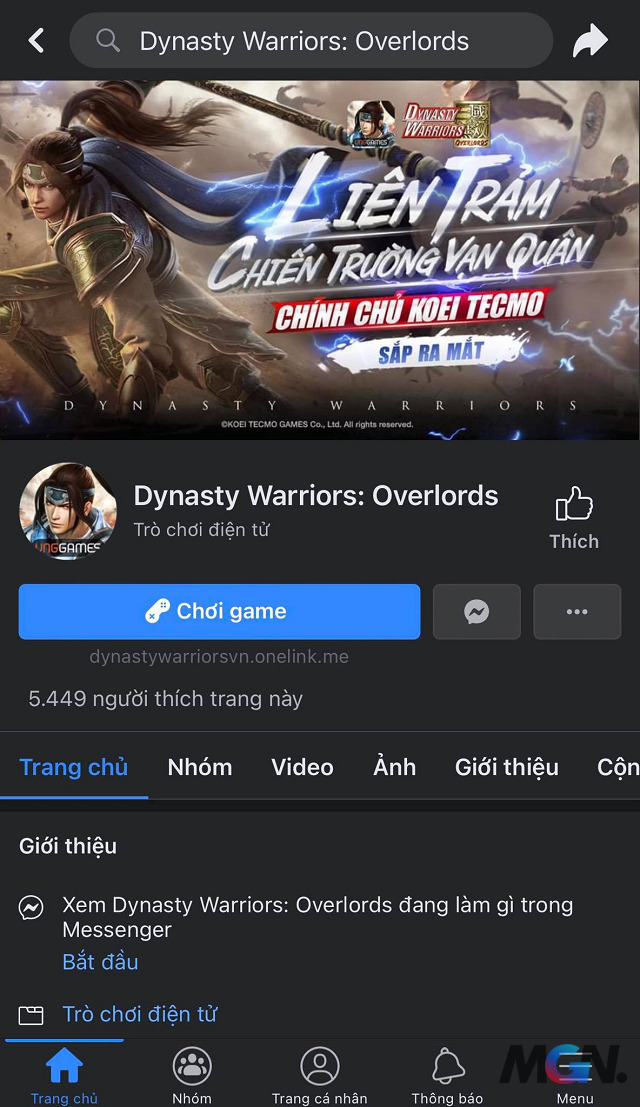 Dynasty Warriors: Overlord có một fanpage ra mắt vào đầu tháng 6 vừa qua với hơn 5000 người theo dõi