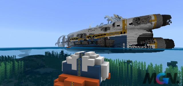 Cộng đồng người hâm mộ Minecraft đang 'ngỡ ngàng' trước sự xuất hiện của Aurora, một con tàu mang tính biểu tượng từ trò chơi sinh tồn Subnautica