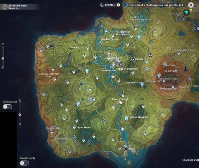 Bản đồ Genshin Impact 3.0 nằm ở đâu trong game? (Where is the Genshin Impact 3.0 map located in the game?)