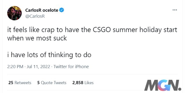 CSGO CEO G2 bóng gió trên Twitter