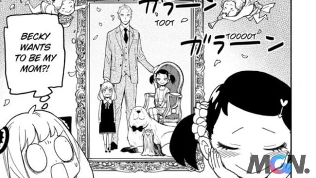 Trong manga của Spy x Family, Becky đã tương tư cha của Anya.