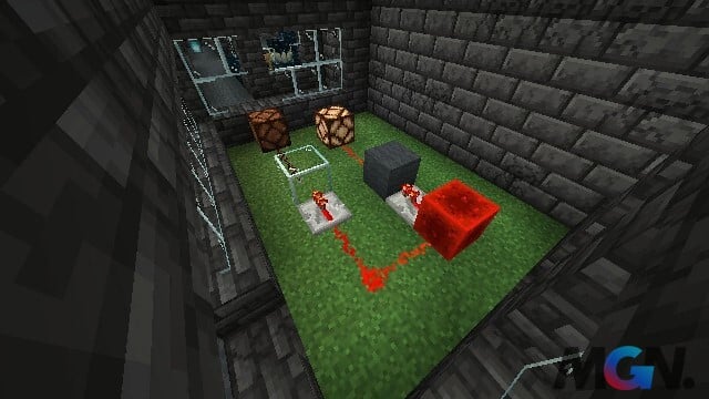 Minecraft Bộ lặp Redstone được tìm thấy trong một căn phòng bí mật bên dưới Thành phố cổ đại