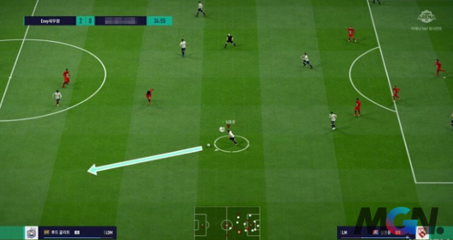 FIFA Online 4 gameplay 8.0 kỹ năng Di chuyển ngay khi đỡ bước 1 