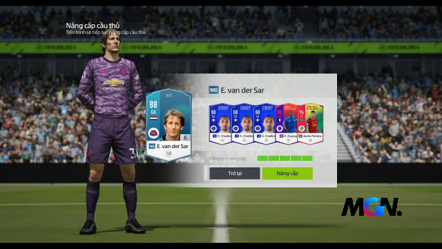 van der Sar hiện đang khá tụt top khi chỉ có 2 mùa giải được lọt vào 10 thủ môn hay nhất FIFA Online 4