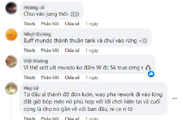 Bình luận về thay đổi của vị tướng Dr. Mundo của LMHT