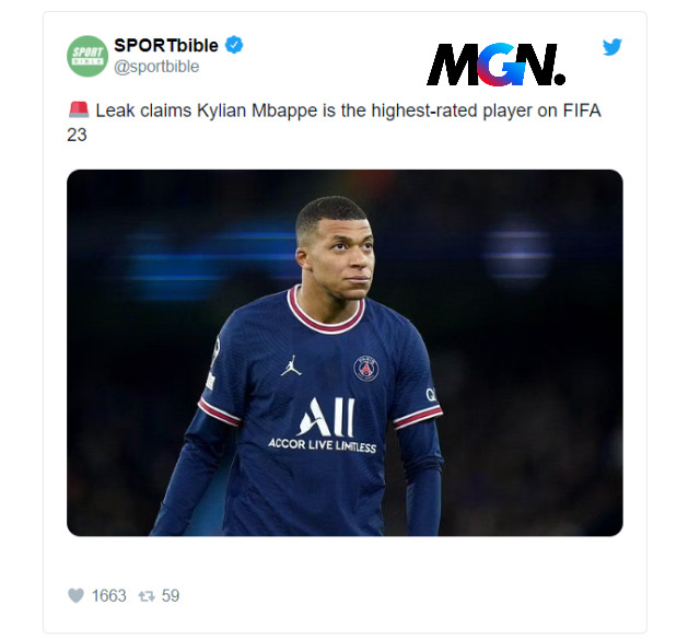 Nguồn thông tin cho rằng Kylian Mbappé sẽ có chỉ số cao nhất FIFA 23