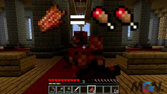 Trao đổi thịt lấy ngọc lục bảo trong Minecraft