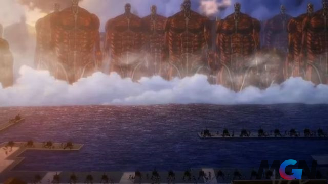 Trong Attack On Titan, Eren đã khởi động một cuộc tấn công vô cùng lớn để đạt được bình hòa mục tiêu cho thế giới