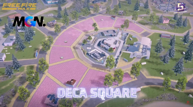 Quảng trường Deca là địa điểm đáp dù lý tưởng của game thủ Free Fire 