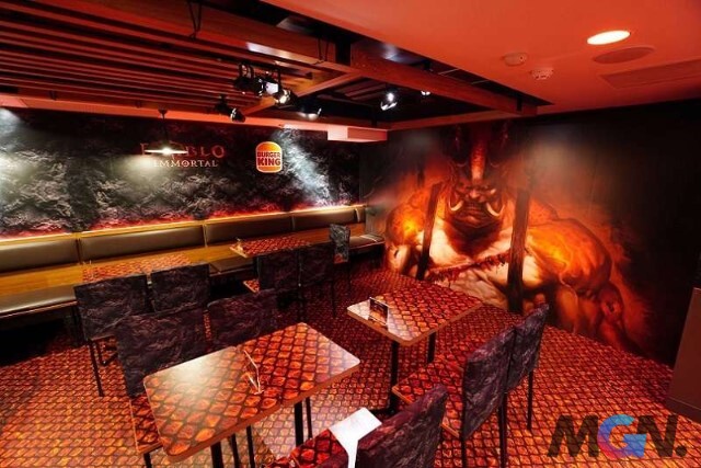 Không gian quán tại Burger King theo chủ đề Diablo Immortal