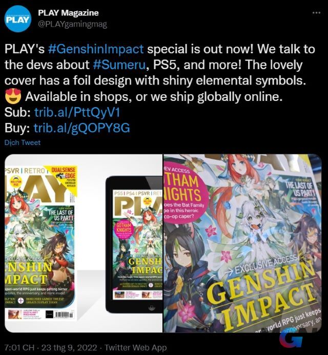 Genshin Impact xuất hiện trên tạp chí PLAY
