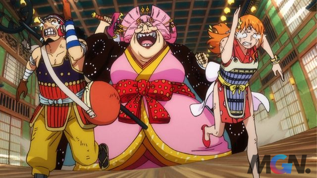 Big Mom truy đuổi Usopp và Nami trong One Piece ep 1034