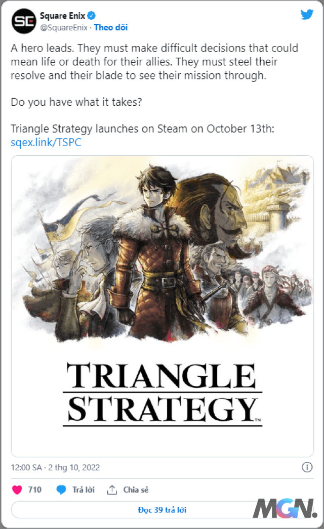 Sau Nintendo Switch, Triangle Strategy sắp được phát hành trên Steam