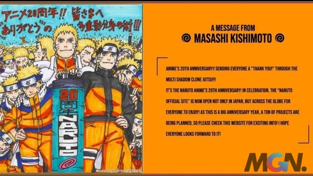 Lời nhắn của tác giả Kishimoto trong lễ kỷ niệm 20 năm Naruto