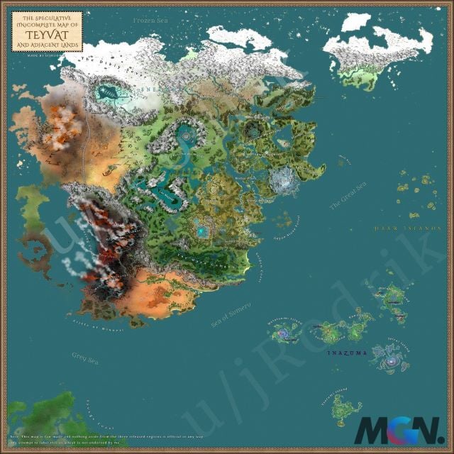 Genshin Impact: Xuất hiện những hình ảnh về bản đồ toàn bộ Teyvat bản đồ teyvat full - Thưởng thức những hình ảnh Teyvat tuyệt đẹp với khung cảnh bao la, những địa hình khắc nghiệt và nhiều điểm tham quan độc đáo. Đến với chúng tôi để khám phá Teyvat từ góc nhìn mới nhất!