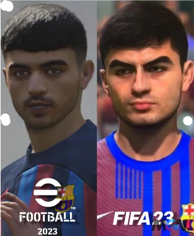 So sánh hình ảnh của các siêu sao Barca trong hai tựa game eFootball 2023 và FIFA 23 2