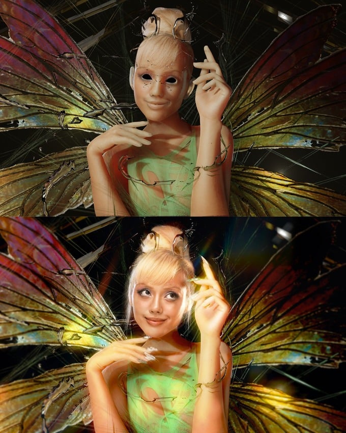 'Cô em trendy' Khánh Linh cosplay Tinker Bell: Huyền ảo y như bản gốc với hiệu ứng 3D 4