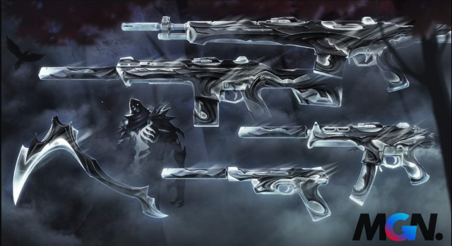 Gói Valorant Soulstrife sẽ có chủ đề màu xám và đen với một số kết cấu rùng rợn với súng ma quái