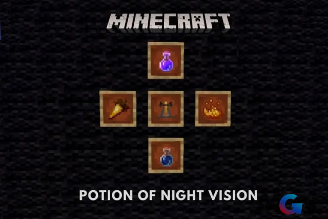 Dark vision potion in Minecraft