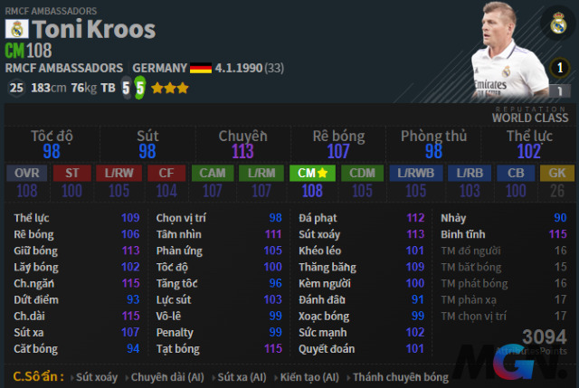 FIFA Online 4: Cặp bài trùng Modric & Kroos, linh hồn trong lối chơi của Real Madrid