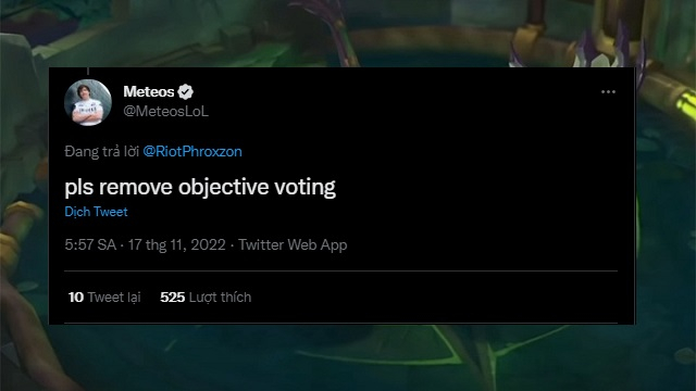 League of Legends gamers want Riot to remove the voting mechanism to eat the target 