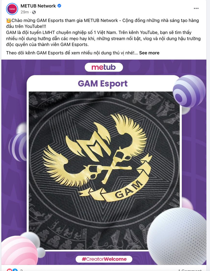 GAM Esports gia nhập METUB Network: Sẽ là những bước tiến mới của ngành giải trí Esports? 2