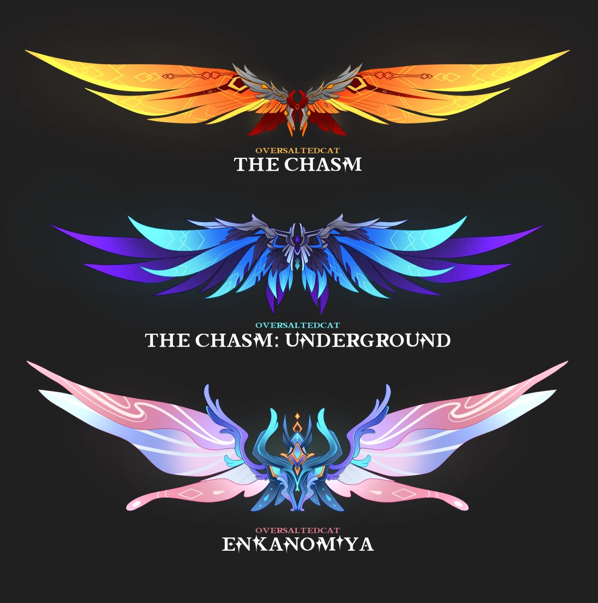 Concept wings of Deep Rock and Enkanomiya